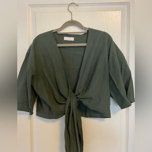 Oak and Fort wrap top